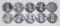 CANADA - 10 UNCIRCULATED 1958 TOTEM POLE SILVER DOLLARS