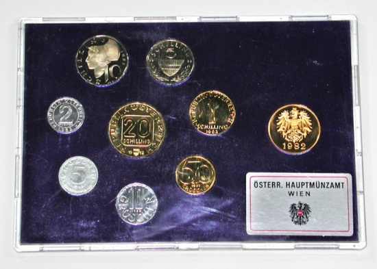 AUSTRIA - 1982 COIN SET - VIENNA MINT