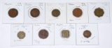 CEYLON - NINE (9) COINS