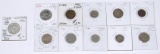 CUBA - 11 COINS including 1953 SILVER 25 CENTAVOS ONE-YEAR TYPE COIN