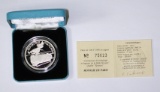 FRANCE - 1990 SILVER 100 FRANCS - BOBSLED - IN BOX