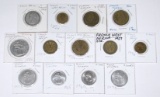 FRENCH POLYNESIA, TUNISIA & FRENCH WEST AFRICA - 13 COINS