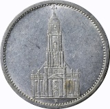 GERMANY - 1934-A SILVER FIVE REICHSMARK