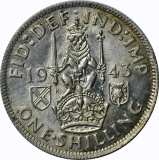 GREAT BRITAIN - 1943 SCOTTISH CREST SILVER SHILLING