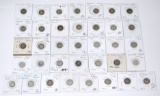 GREAT BRITAIN - 36 SILVER THREE PENCE COINS