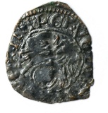 ITALY - VENETIAN SILVER TORNESELLO COIN - 1382-1400 AD