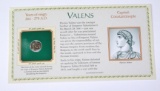 ANCIENT ROME -  VALENS - 364-378 AD - ON CARD