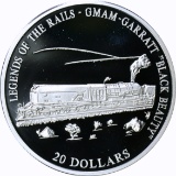 LIBERIA - 2001 $20 LEGENDS of the RAILS - BLACK BEAUTY - .999 FINE, 20 GRAMS