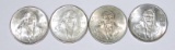 MEXICO - FOUR (4) SILVER 100 PESO COINS