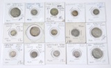 NETHERLANDS & NETHERLANDS INDIES - 15 SILVER COINS