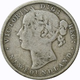 NEWFOUNDLAND - 1881 SILVER TWENTY CENTS