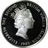 BRITISH VIRGIN ISLANDS - 1985 SILVER PROOF TWENTY DOLLARS
