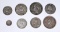 EIGHT (8) SILVER WORLD COINS