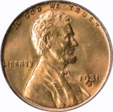 1931-S LINCOLN CENT - ANACS MS65 RED