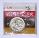 1936 TEXAS COMMEMORATIVE HALF in ORIGINAL 1988 AUCTION FLIP