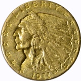 1911 $2.50 INDIAN HEAD GOLD PIECE