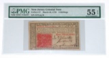 1776 NEW JERSEY 3 SHILLINGS COLONIAL NOTE - PCGS AU55 EPQ