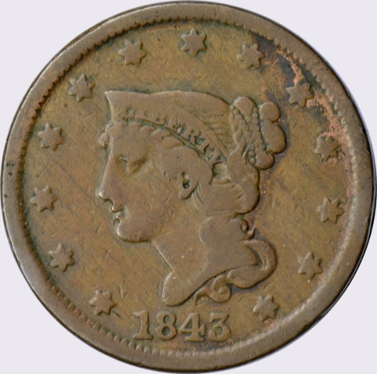 1843 LARGE CENT