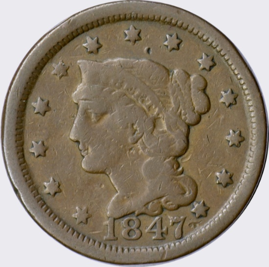 1847 LARGE CENT