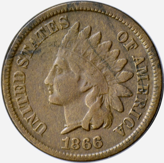 1866 INDIAN CENT