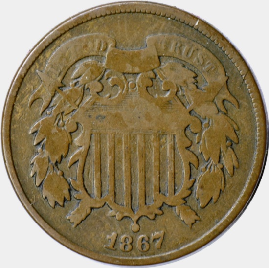 1867 TWO CENT PIECE