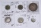 SIX (6) WORLD SILVER COINS