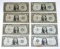 EIGHT (8) $1 FUNNYBACK SILVER CERTIFICATES - SERIES 1928A & 1934