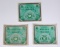 FRANCE - THREE (3) SERIES 1944 MILITARY PAYMENT CERTIFICATES