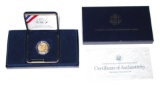 1987 CONSTITUTION UNCIRCULATED $5 GOLD COIN in BOX