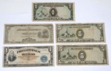 FIVE (5) WWII PHILIPPINES & JAPANESE INVASION NOTES