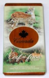 CANADA - 2005 WHITE-TAILED DEER & FAWN STAMP & COIN SET in WOOD BOX