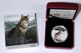 CANADA - 2015 $20 SILVER COIN - IMPOSING ALPHA WOLF in BOX