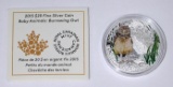 CANADA - 2015 BABY ANIMALS: BURROWING OWL $20 SILVER COIN with COA