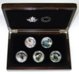 CANADA - 2016/2017 ICONIC ANIMALS FIVE (5) $20 COIN SET in WOOD BOX