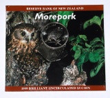 NEW ZEALAND - 1999 MOREPORK FIVE DOLLAR UNCIRCULATED COIN