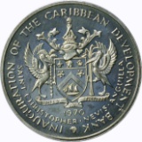 SAINT CHRISTOPHER - NEVIS - ANGUILLA - PROOF 1970 FOUR DOLLARS