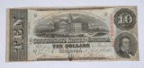 APRIL 6, 1863 $10 CONFEDERATE NOTE