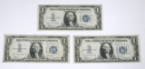 THREE (3) SERIES 1934 $1 FUNNYBACK SILVER CERTIFICATES