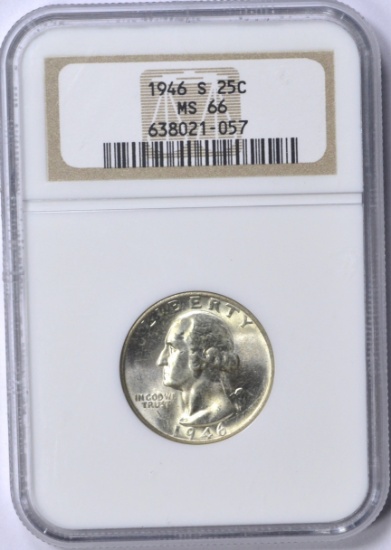 1946-S WASHINGTON QUARTER - NGC MS66