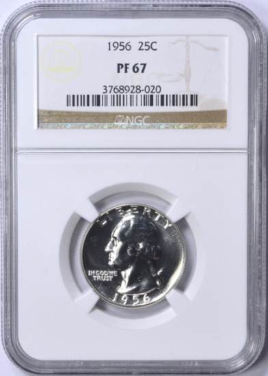 1956 WASHINGTON QUARTER - NGC PF67