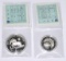 KOREA - 1988 OLYMPICS 10,000 WON & 5,000 WON SILVER COINS