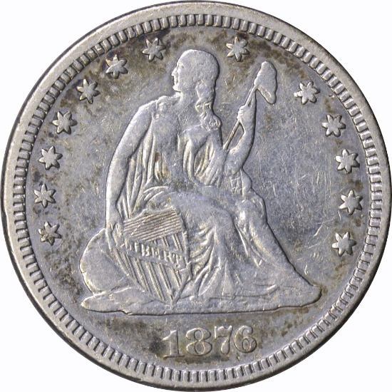 1876 SEATED LIBERTY QUARTER