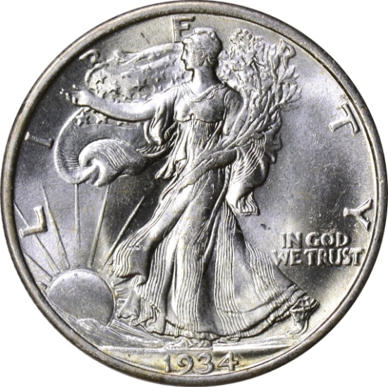 1934 WALKING LIBERTY HALF - UNCIRCULATED