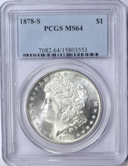 1878-S MORGAN DOLLAR - PCGS MS64