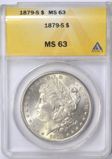 1879-S MORGAN DOLLAR - ANACS MS63