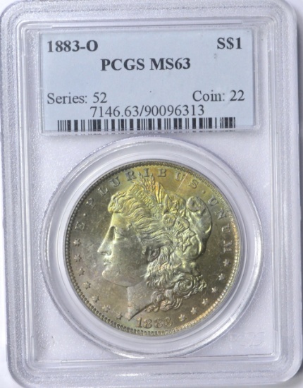 1883-O MORGAN DOLLAR - PCGS MS63 - TONED