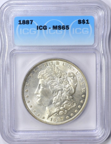 1887 MORGAN DOLLAR - ICG MS65