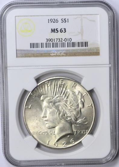 1926 PEACE DOLLAR - NGC MS63