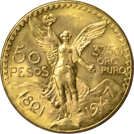 MEXICO - 1947 50 PESOS GOLD