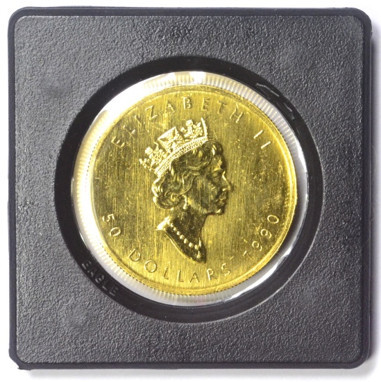 CANADA - 1990 ONE OUNCE .9999 FINE GOLD MAPLE LEAF